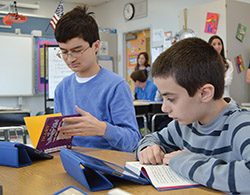 private special education school nj - Elementary and Middle School students using technology at The Children's Institute